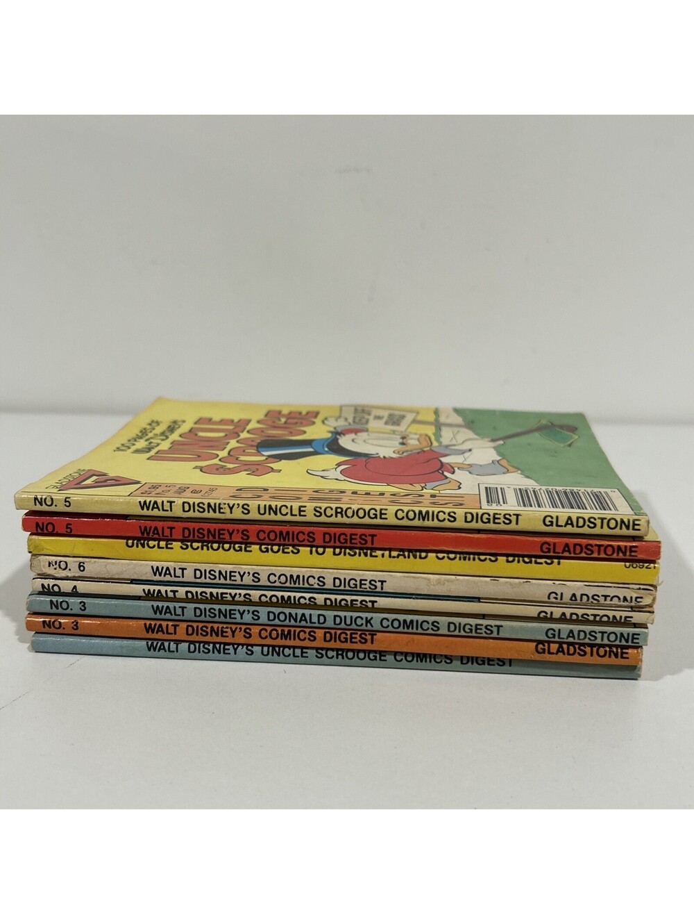 8 Vintage Walt Disney Comic Digests Gladstone 1980s Collector Lot